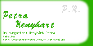 petra menyhart business card